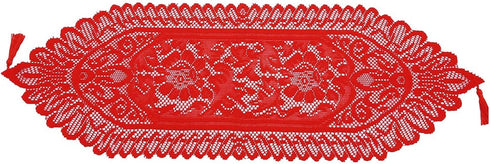 13 35 Inch mookaitedecor Lace Table Runner for Wedding Party Coffee Table Decor Red, x