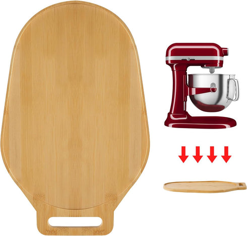 Bamboo Sliding Mat for Kitchenaid Mixer, Compatible with 5-8 Qt Bowl Lift Stand Mixer, Kitchen Appliance Slider Mat