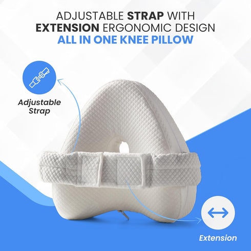 Knee Pillow for Side Sleepers, Hip Pain Relief Between Leg Pillow for Sciatica Support