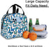 Insulated Lunch Bag Box for Women, Blue Butterfly Print Cooler Thermal Waterproof Tote Bag for Work & Picnic