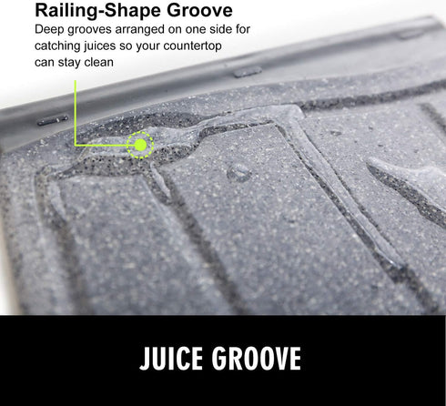 Kitchen Cutting Board 2 Pack Set with Multiple Juice Grooves! Non-Slip Plastic Cutting Board, BPA Free, Dishwasher Safe