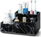 Electric Toothbrush Holder for Bathroom, Plastic Bathroom Countertop Organizer Compartment, Vanity Organizer