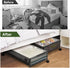 Under Bed Storage Containers Drawers on Wheels, Organizer with Dust Cover, 2 Pack (Black/Solid Fabric)