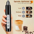 Handheld Rechargeable Milk Frother with Stand, Electric Whisk for Coffee, Detachable with 3 Stainless Whisks, Black