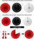WILLBOND 29 Pcs Red and Black Decorations, Mouse Paper Decoration Fan Pom Pom for Graduation Birthday