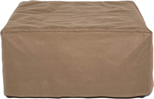 DUCKCOVERS Essential Water-Resistant 32 Inch Square Patio Ottoman/Side Table Cover, Outdoor Ottoman