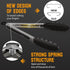 HOTEC Premium Stainless Steel Locking Kitchen Tongs, Set of 3 Sizes (7", 9", 12"), Black