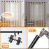 TONIAL 32 to 58 Inch Curtain Rod, Telescoping 3/4 Drapery Rods for Windows 20 to 53 Inch, Decorative Black Rod