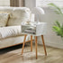 UWNS003W IBUYKE Nightstand, Mid-Century Modern Bedside Table with Solid Wood Legs, Minimalist and Practical End Side