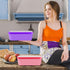 Boxdljh Set 2, 1.5 (Purple+Pink==2Pack) Ice Cream Containers of Quart Ice Cream Tub, Reusable Homemade Ice Cream Tubs