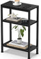 Narrow Side Table for Small Space, 3 Tier Slim End Table, Thin
