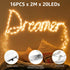 Olafus 16 Pack Christmas Fairy Lights, Battery Operated Warm White, 20 LED Copper Wire 7ft, IP68 Waterproof for Party