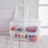 Sterilite Large FlipTop, Stackable Small Storage Bin, Clear, 6-Pack, Hinging Lid, Organize Desk