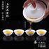 Gaiwan White Glaze Porcelain Teacup, Kung Fu Tea Service Set for Home Office Decoration (100ml)