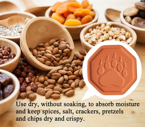 dgudgu 4 Brown Sugar Saver and Softener Disc with Elegant bear claw brown sugar saver dics keeper disk terracotta brown