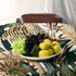 JanJCurt Summer 60x90in Tropical Palm Leaves Tablecloth, Hawaii Golden Green Tropical Leaves Botanical Table Cover