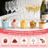 50 Pack 6 oz Plastic Dessert Cups with Lids and Spoons, Clear Round Pudding Parfait Shooter Jello Fruit Cups for Party