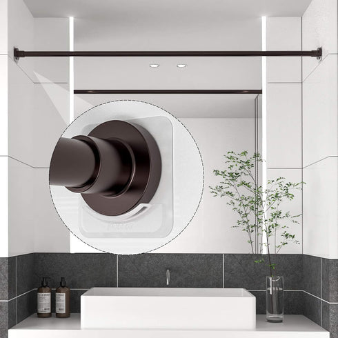 BRIOFOX Extra-Large Adhesive Shower Curtain Rod Holder, No Drilling, 2 Pack, Transparent Retainer