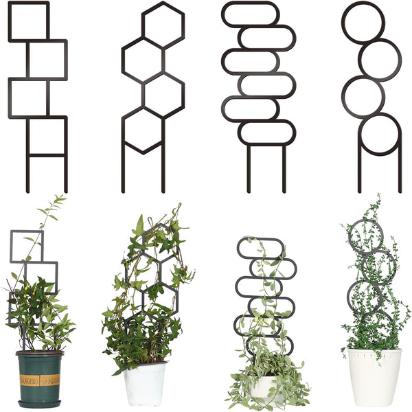 KOYILTD 4 Pcs Trellises for Climbing Plants Indoor Metal Climbing Plant Support Metal