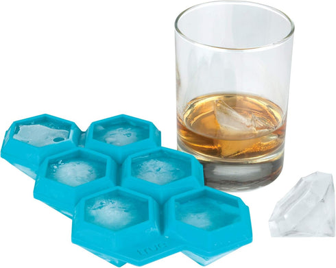TrueZoo Diamond Silicone Mold Tray for Whiskey Bath Bombs, Candy, Soap, DIY Crafts, Blue, Set of 1