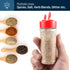RoyalHouse 12 Pack 5.5 Oz Plastic Spice Jars with Red Cap, Clear Plastic Containers with Shaker Lids