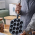 Takoyaki Pan, 14 Holes Cast Iron Nonstick Grill Pan, Detachable Handle, Octopus Meat Balls Maker