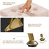 4 Seventable Vanity Stool Chair with Storage, Teddy Velvet Soft Ottoman, Metal Legs with Anti-Slip Feet, Furry Padded