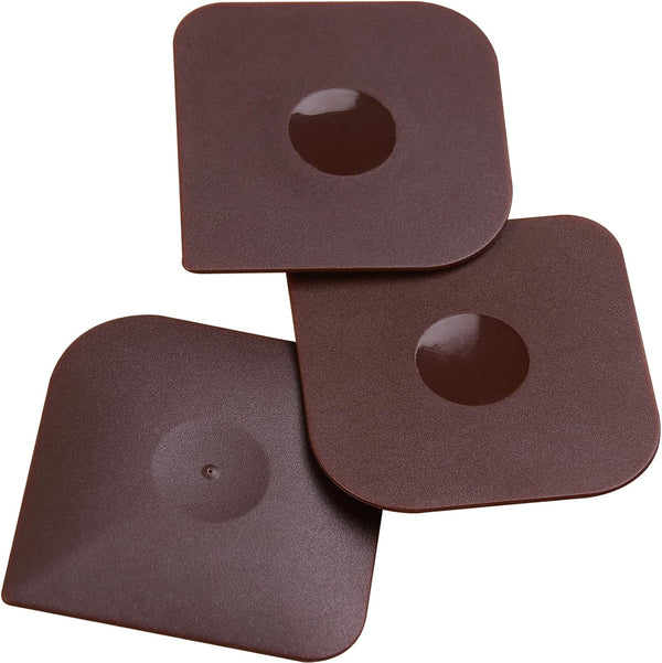 Pan Scrapers Dish Scraper Tool Set, 3 Pack Food Scraper for Cleaning Grease, Cast Iron Cleaner (Brown)
