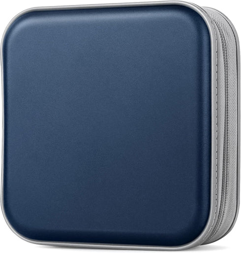 CD Case Wallet Holder, Heavy Duty 40 Discs Storage Booklet Album (Dark Blue)