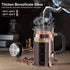QUQIYSO French Press Coffee Maker, 34oz 304 Stainless Steel with 4 Filter, Borosilicate Glass, Easy to Clean, Copper
