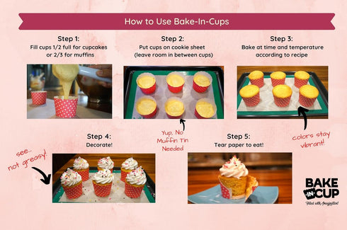 50-Pack Paper Baking Cups, Greaseproof Disposable Cupcake Muffin Liners, Large Gold Scroll