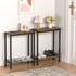 2-Tier Narrow Side Table for Small Space, Slim End Table, Thin Nightstand, Skinny Snack Couch Table, Sofa Bedside Table