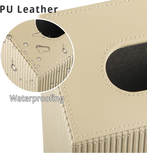PUSU PU Leather Hand Towel Box Cover-Compatible with Disposable Paper Hand Towels, Wall-Mounted Paper Towel Dispenser