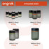 80ml, 6 Pack ONGROK Glass Storage Jar, | UV Herb/Spice Jar with ChildResistant Lid, ColorCoded Glass Containers