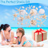 Egcina 24PCS Sea Shells for Crafts Decoration, Real White Natural Scallop Shells and Starfish for DIY Projects