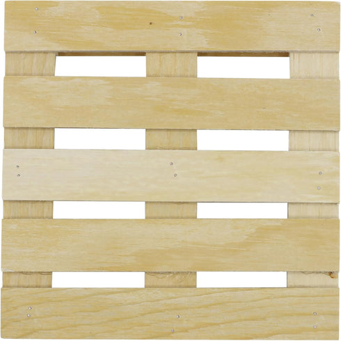 Creative Hobbies 6-Pack Mini Wood Pallet Coasters for Beverages, 4" x 4" x 11/16" DIY Crafts