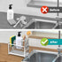 Counter (2 Sinnsally Kitchen Sponge Holder,Sink Caddy Organizer with High Brush Holder,Stainless Steel Sink Box Dish