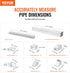 VEVOR Mini Split Line Set Cover, 3-inch W 17.6Ft L, PVC Decorative Pipe Line Cover for Air Conditioner