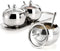 Hedume 3 Grids 304 Stainless Steel Seasoning Containers Set with Lid Spoon and Tray for Serving Sugar, Pepper, Spice