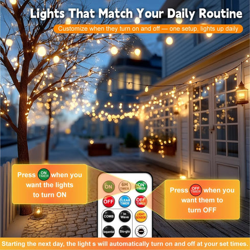 2-Pack 33FT 100LED 8 HXWEIYE Fairy Lights Battery Operated (Included) with Remote & Timer, Modes Rechargeable Twinkle
