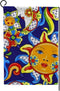 ZHONGJI Garden Flag Yard Flag Mexican Talavera Cute Pattern Blue Vertical Double Sided Design 12x18 Inch