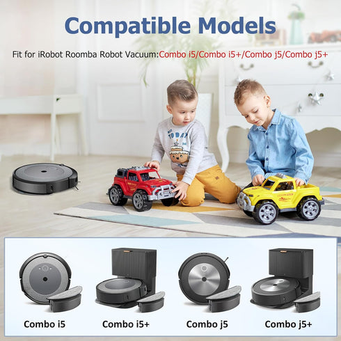 6 Pack Replacement Mop Pads for irobot Roomba Combo i5 & j5 Series i5+ j5+ Robot Vacuum Cleaner Mop Pads Combo Microfiber Cleaning Pads, Replacement Accessories by Penkineer