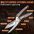 Huusk Heavy Duty Poultry Scissors - Kitchen Scissor for Food with Serrated Edge, Detachable Sharp Shears for Cutting