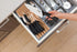 Large In-Drawer Plastic Knife Block: 11 Slot Empty Knife Holder for Kitchen Drawers, Cutlery Tray Organizer