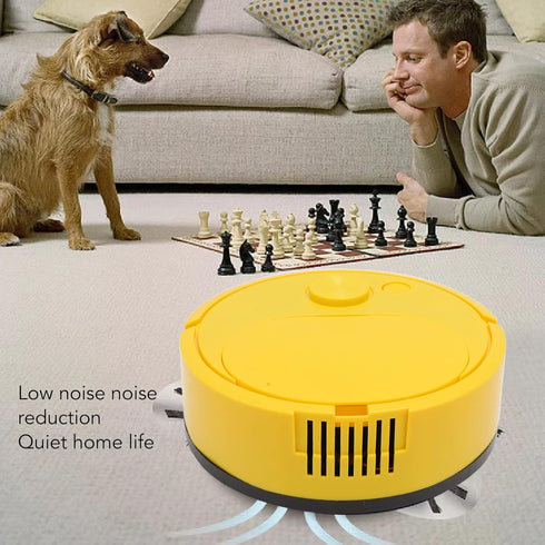 Pwshymi Robot Vacuum Cleaner Multifunctional USB Charging Mini Smart Sweeping Robot for Wooden Flooring Tile Carpet(Yellow) Roboticvacuumcleaner Tangle Free Low Noise Automatic by Pwshymi
