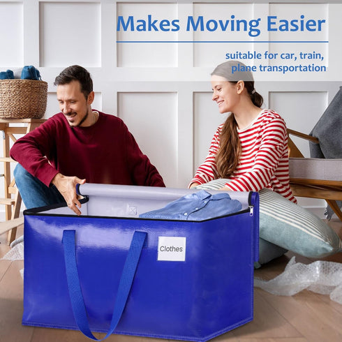 EpicTotes Supplies(88L, 10-Pack, Moving Bags, Storage Bags with Sturdy Handles and Heavy Duty Zippers, Storage Totes