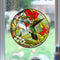 Hummingbird Static Glass Clings, Window Decals for Home Decor, Reusable Flower and Bird Design