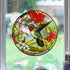 Hummingbird Static Glass Clings, Window Decals for Home Decor, Reusable Flower and Bird Design