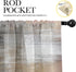 Emvency 2 Pack Valances Window Treatments, Brown Abstract Modern Art Blackout Drapes for Living Room Kitchen, 18x52 Inch