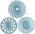 Set of 3 Silicone Trivet Mats, Non-Slip & Heat Resistant Kitchen Hot Pads for Table & Countertop